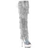 Pleaser - DELIGHT3017HGRSF Plattform Overknee Stiefel - Silberfarben Product image